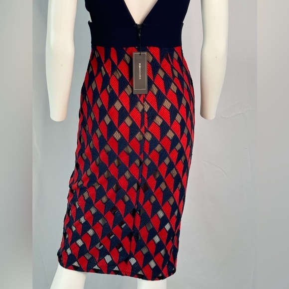 BCBG MaxAzria  Rosalina Woven V-Neck Peplum Dress Size 0 NWT - Picture 7 of 16